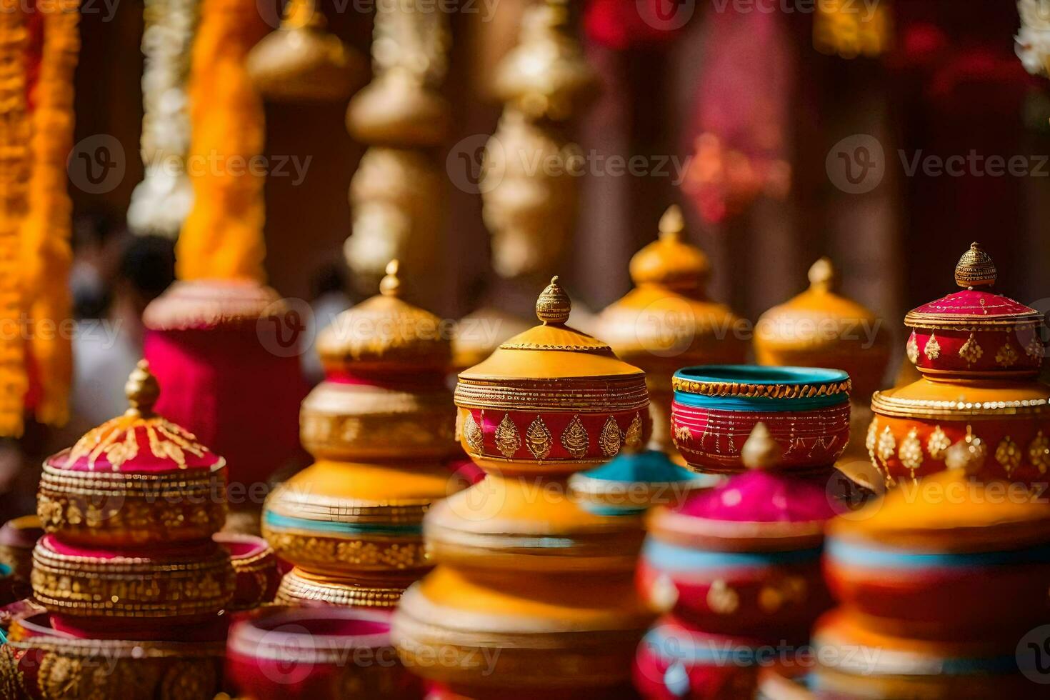 indian wedding decor ideas. AI-Generated photo