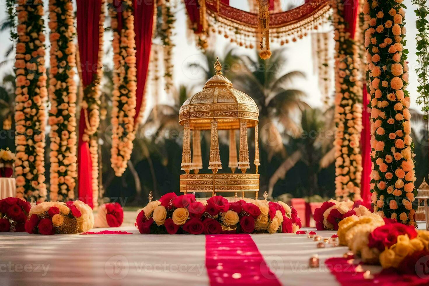 indian wedding decor ideas. AI-Generated photo