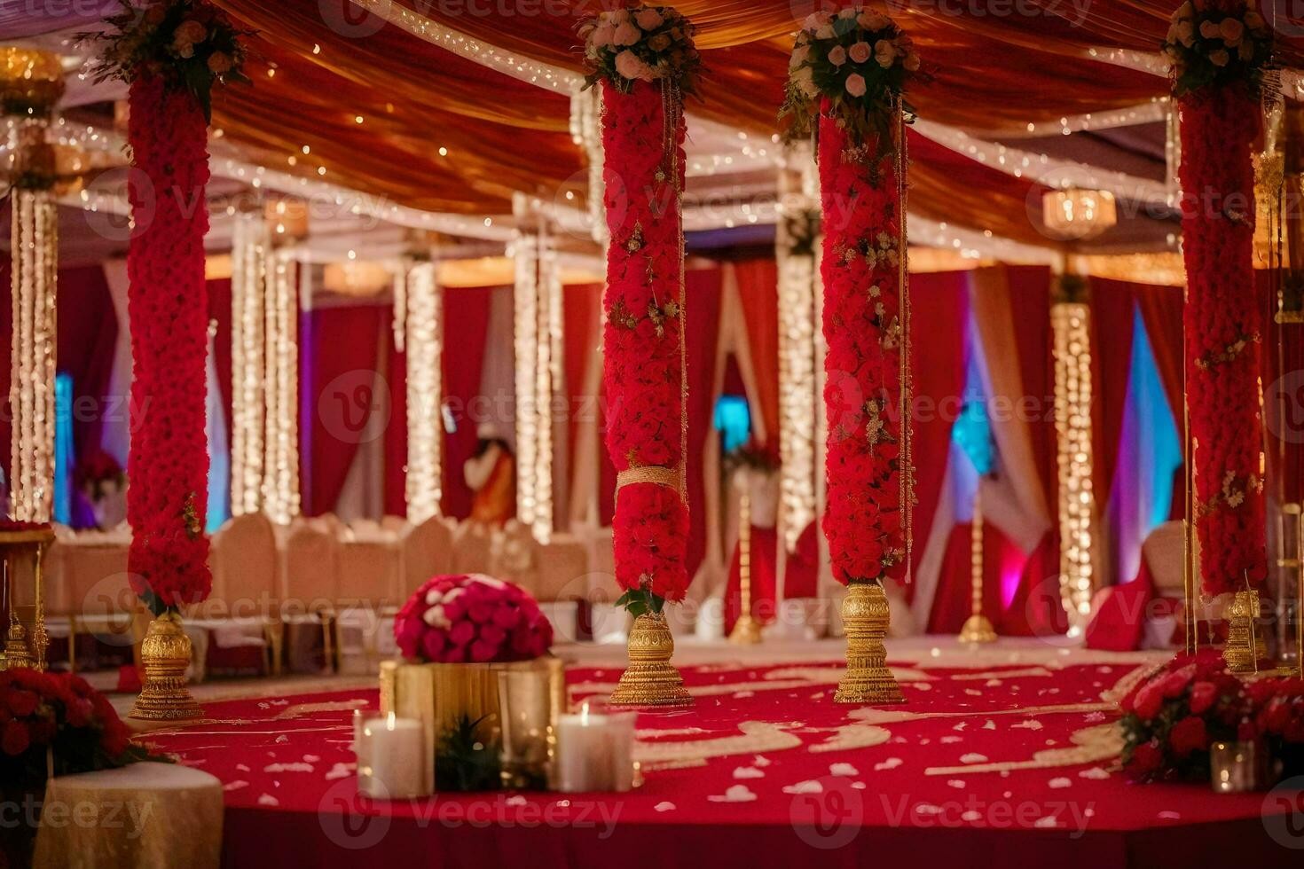 indian wedding decor ideas. AI-Generated photo