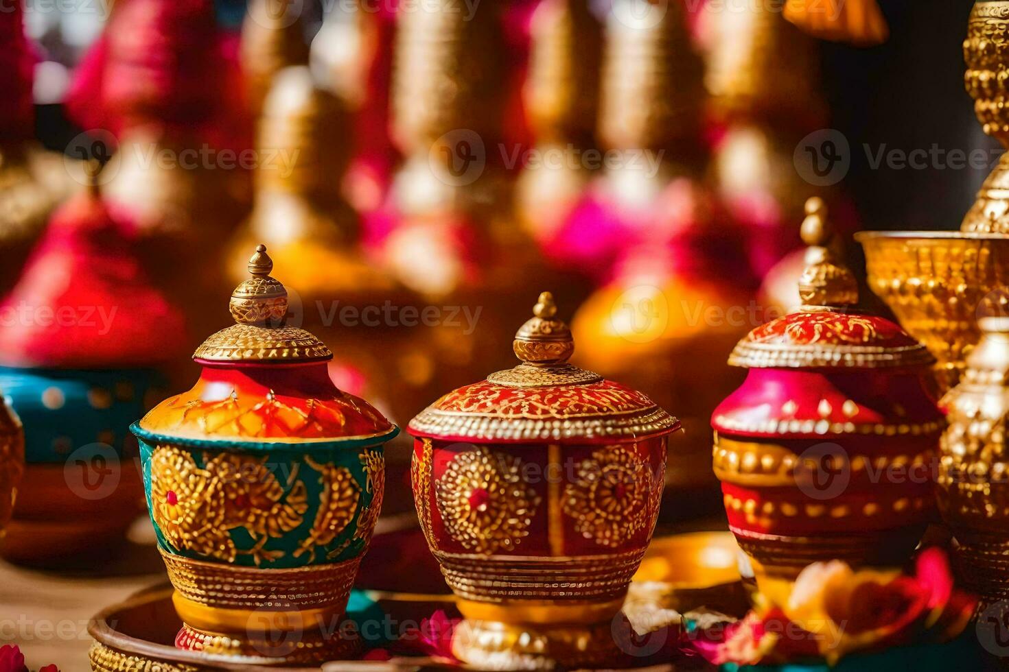 indian wedding decor ideas for the bride. AI-Generated photo