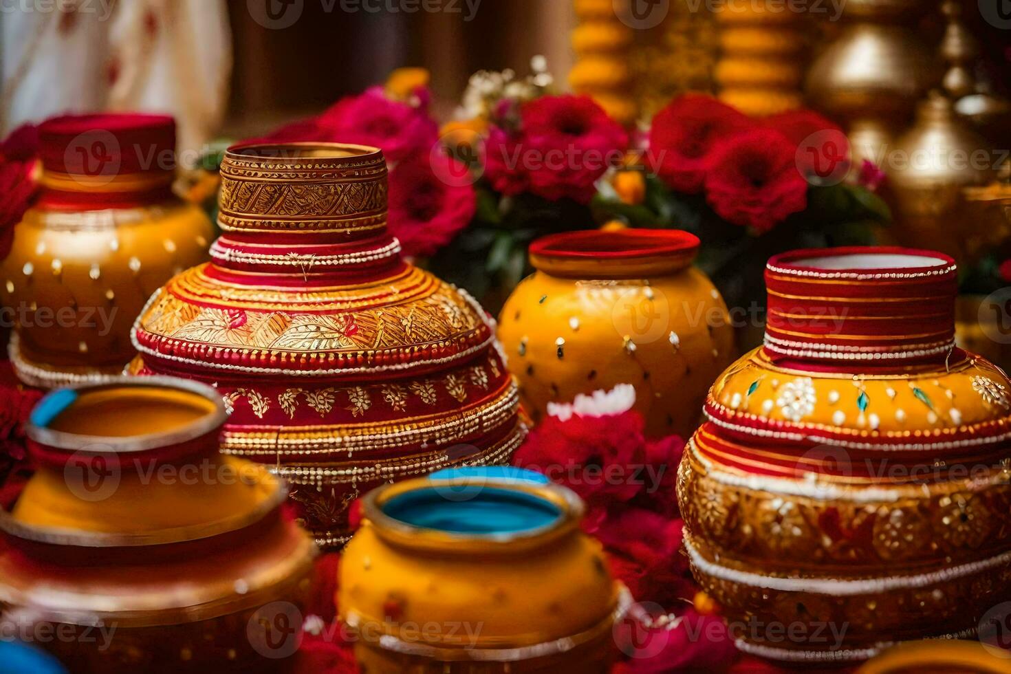 indian wedding decor ideas. AI-Generated photo