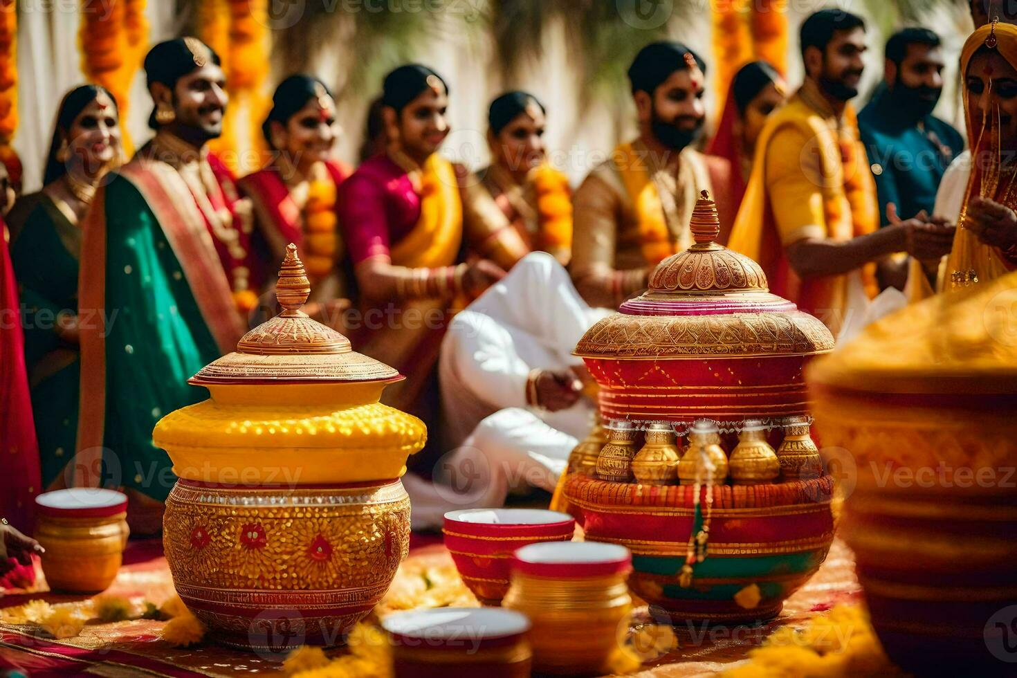 indian wedding ceremony in india. AI-Generated photo