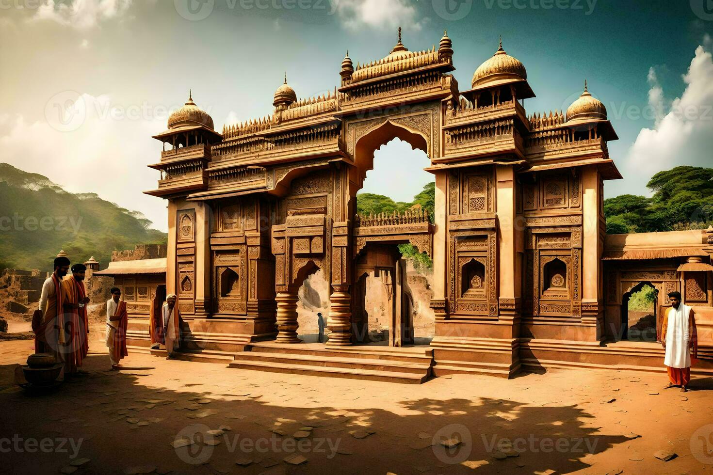 the architecture of india. AI-Generated photo