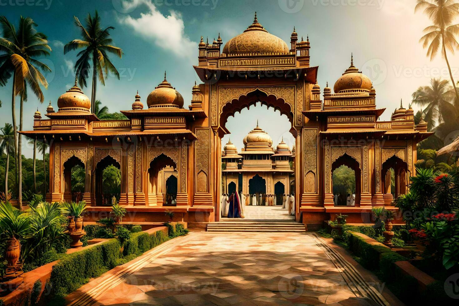 the palace of the prince of udaipur. AI-Generated photo
