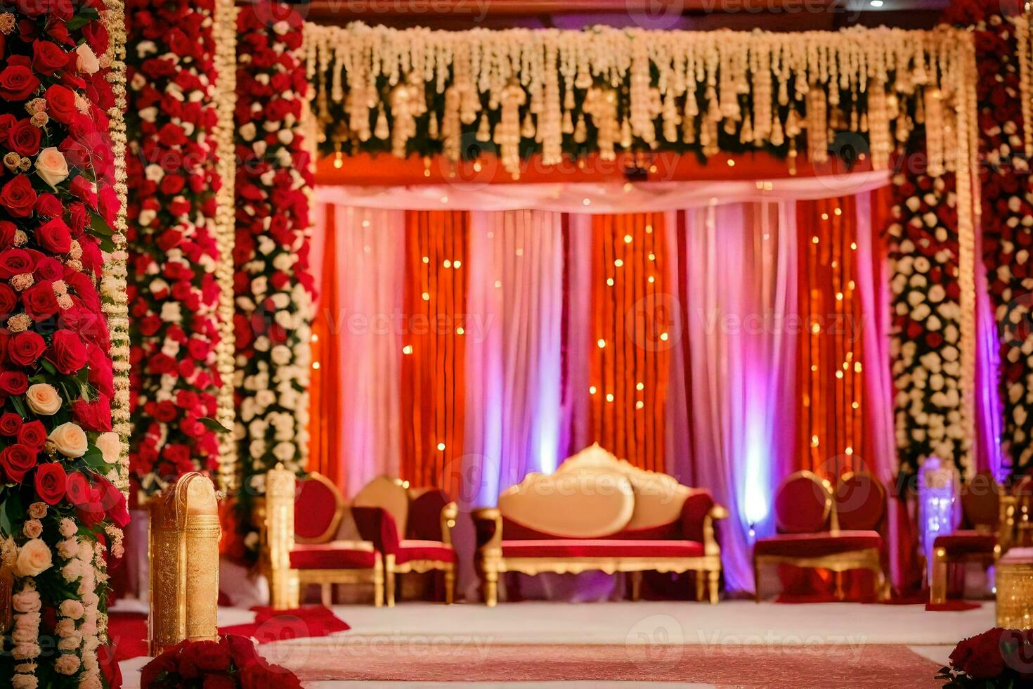 indian wedding decor ideas. AI-Generated photo