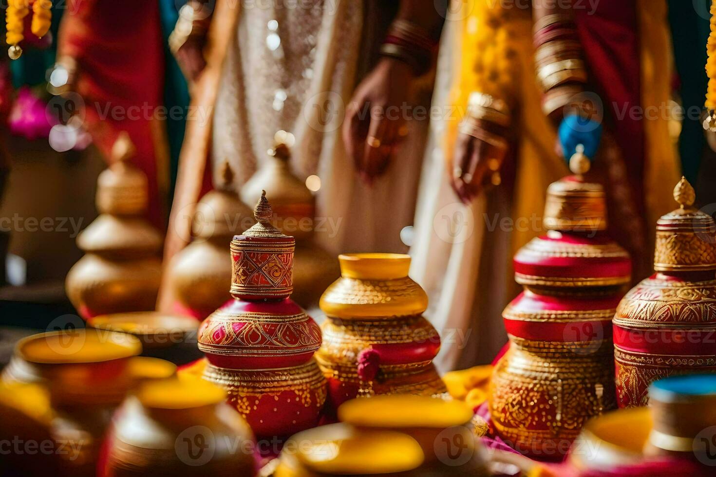 indian wedding ceremony in mumbai. AI-Generated photo