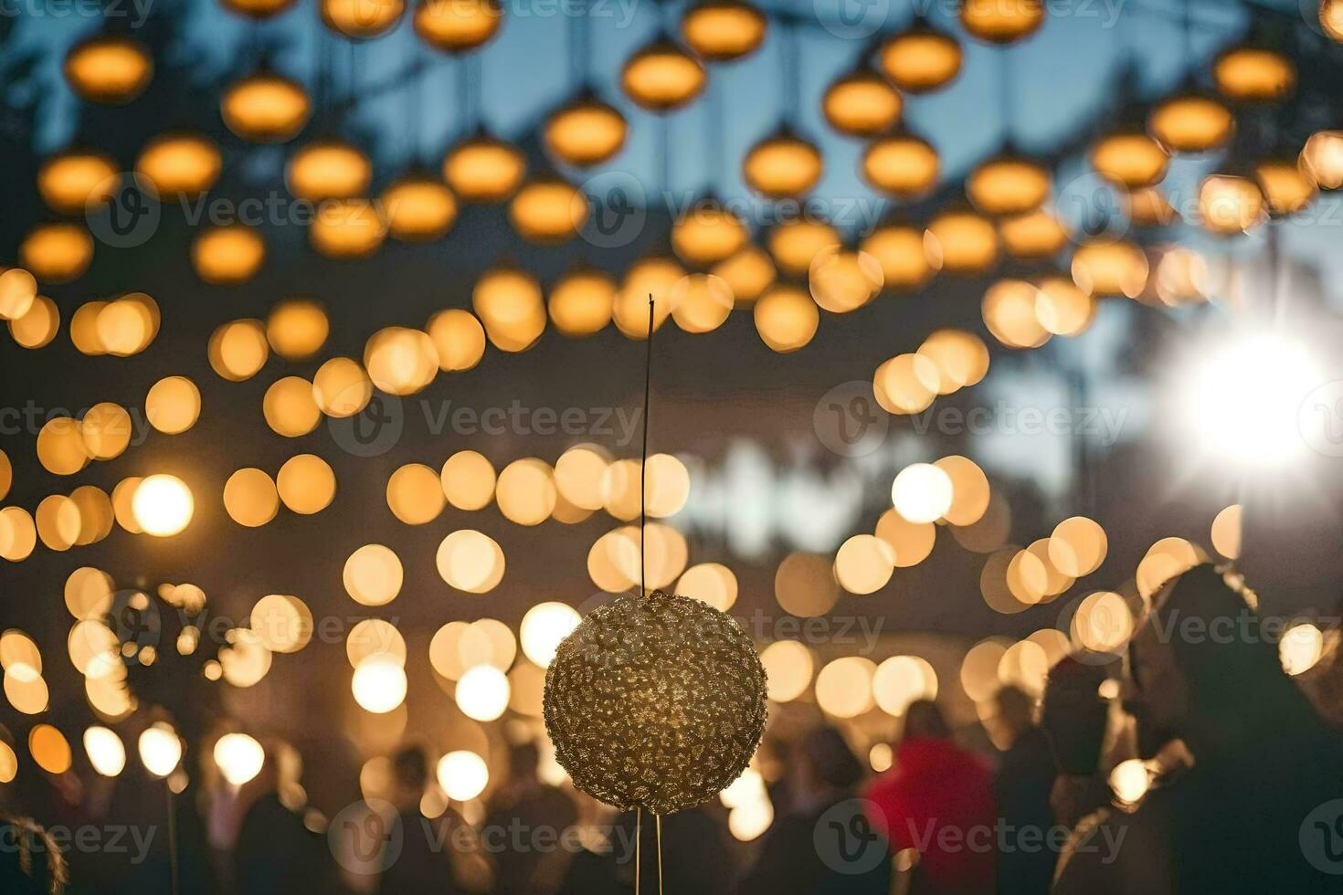 un grande grupo de personas a un boda. generado por ai foto