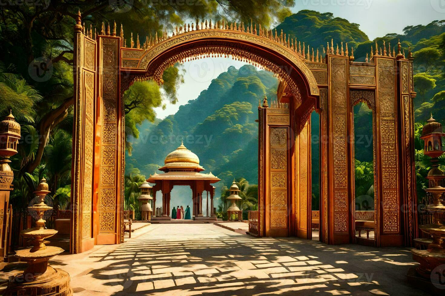 the golden gate of india. AI-Generated photo