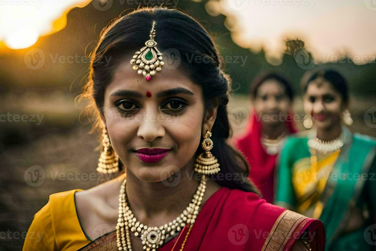 beautiful indian women in traditional attire. AI-Generated photo
