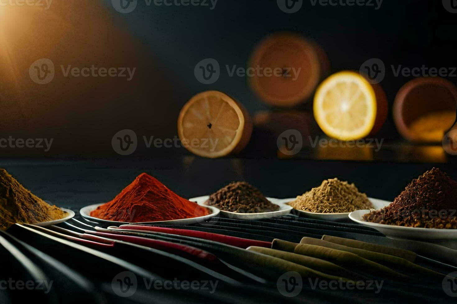 spices in a bowl. AI-Generated photo