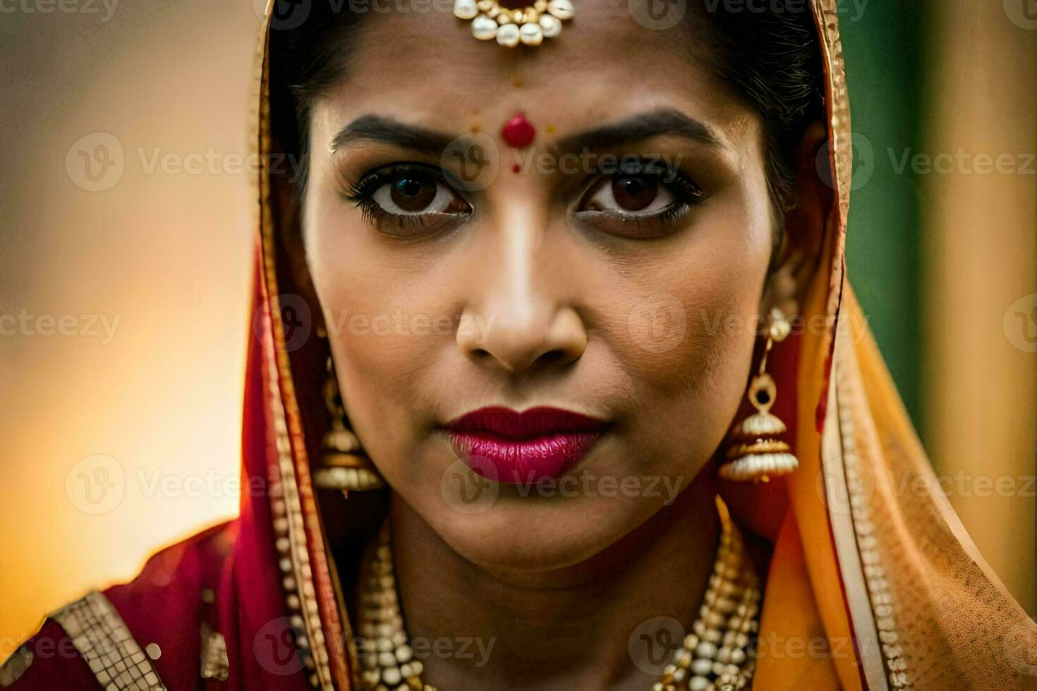 a beautiful indian woman wearing traditional clothing. AI-Generated photo