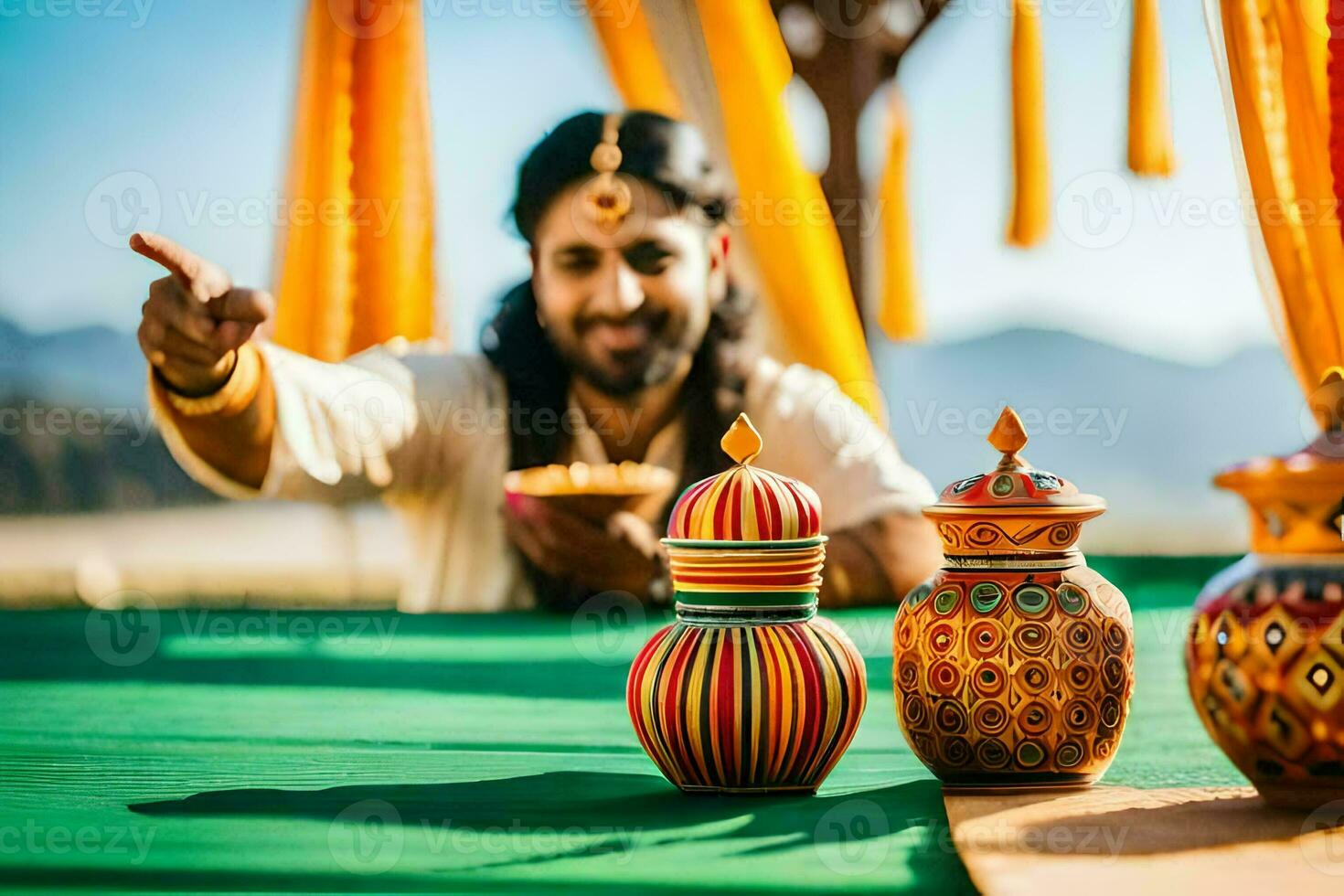 indian wedding decor ideas. AI-Generated photo