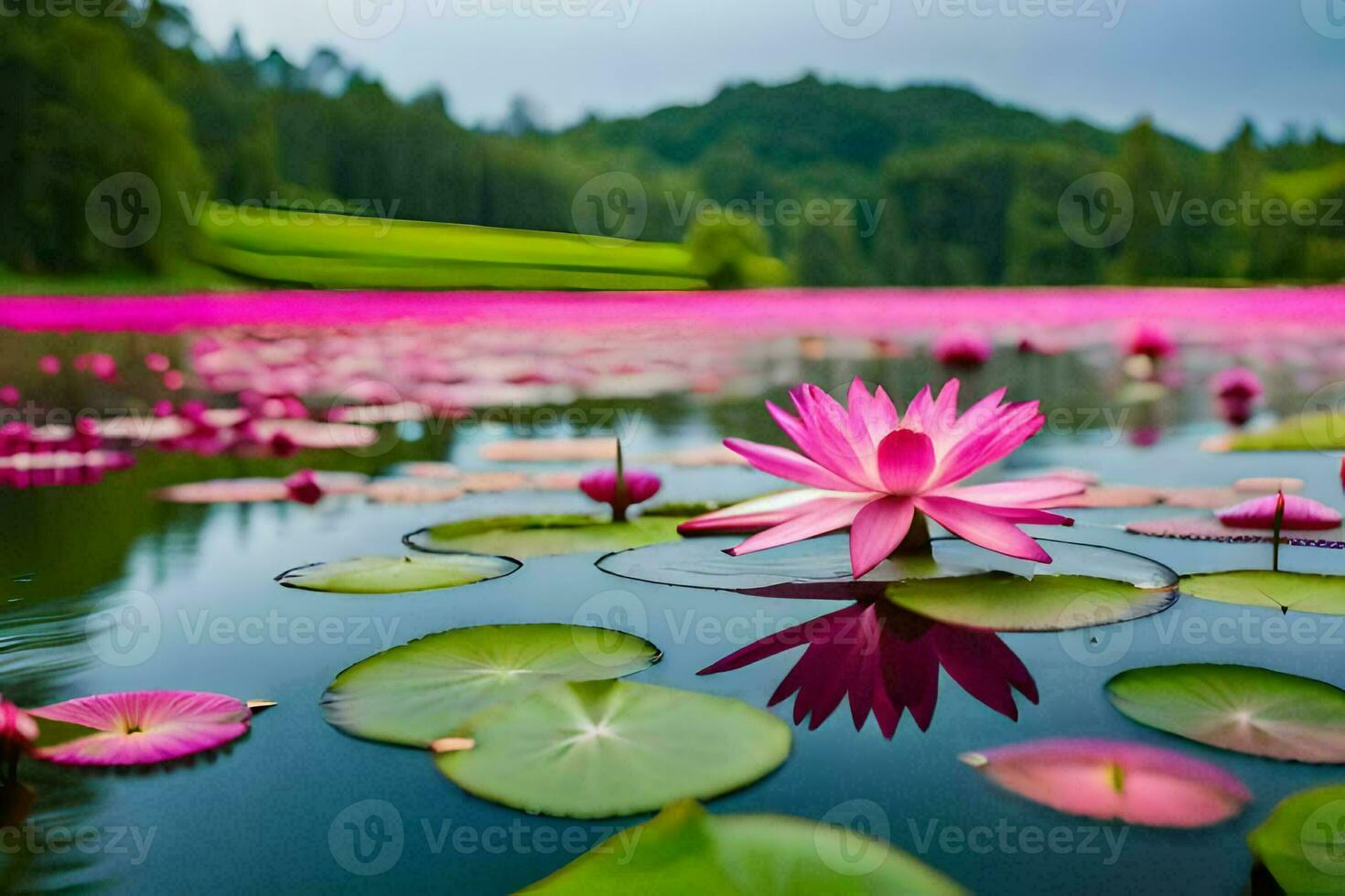 the lotus flower is a symbol of peace and harmony. AIGenerated