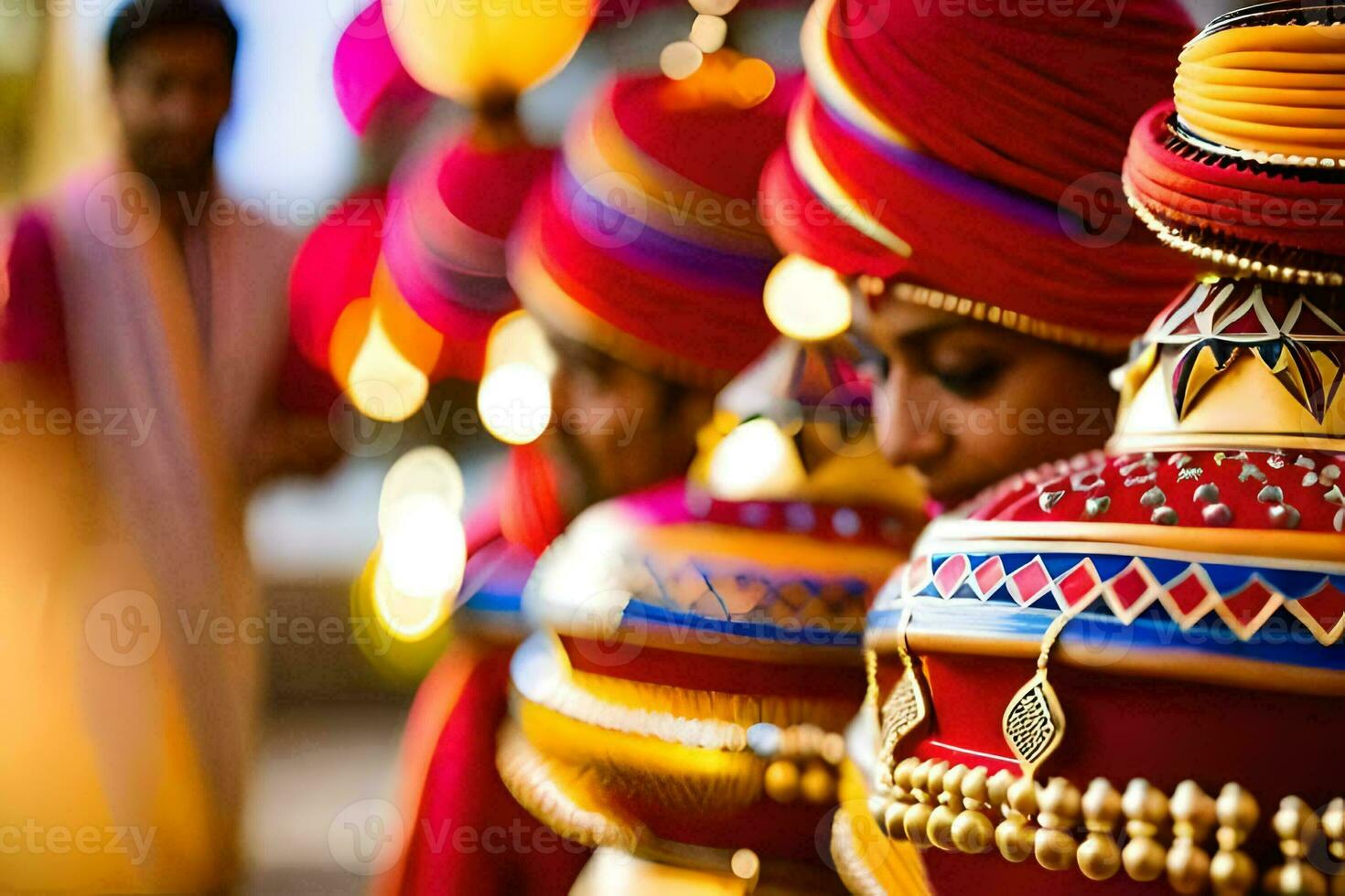 indian wedding ceremony in bangalore. AI-Generated photo