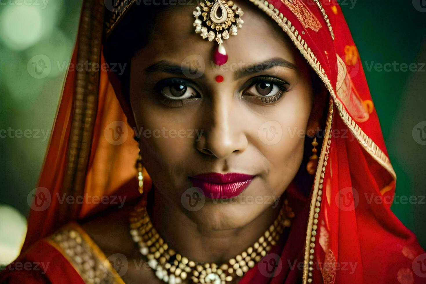 an indian woman in traditional attire. AI-Generated photo