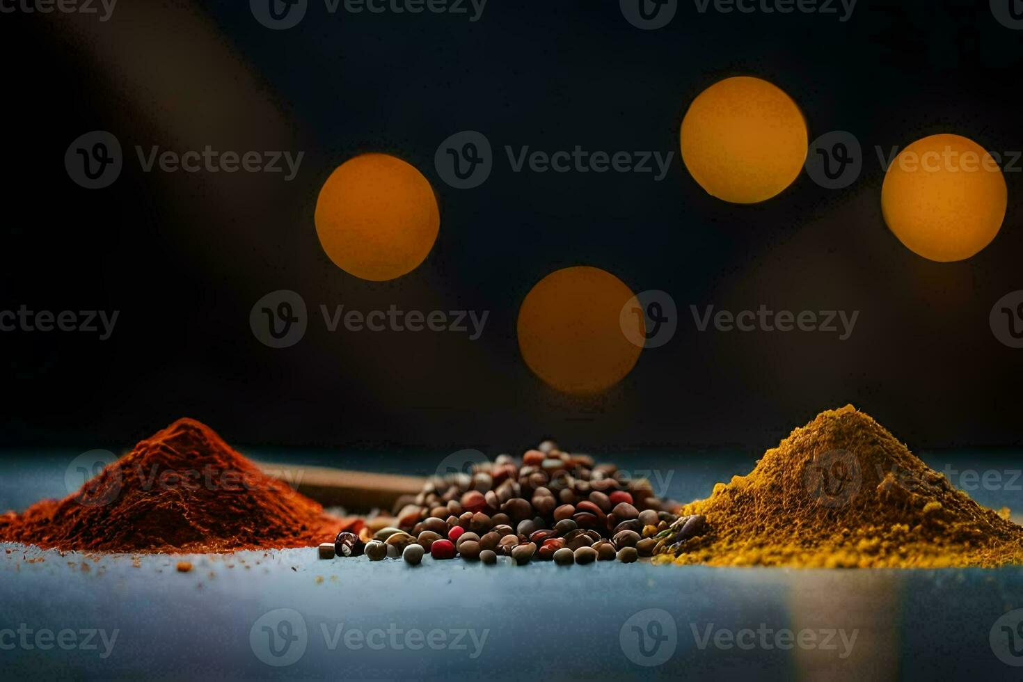 spices and spices on a table. AI-Generated photo