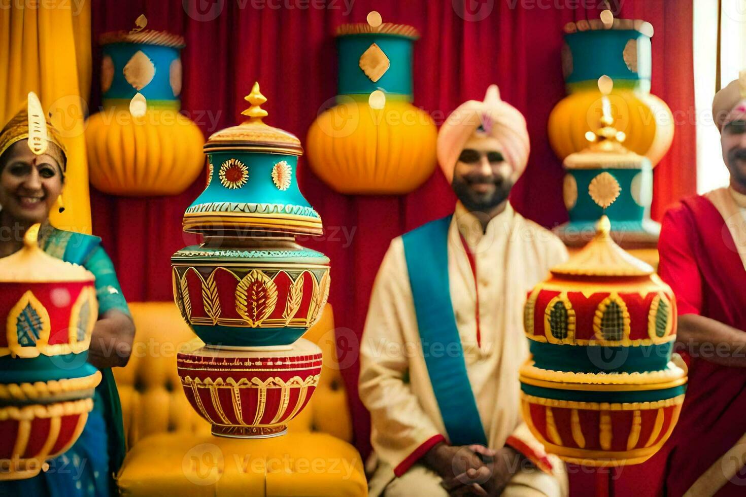 indian wedding decor ideas. AI-Generated photo