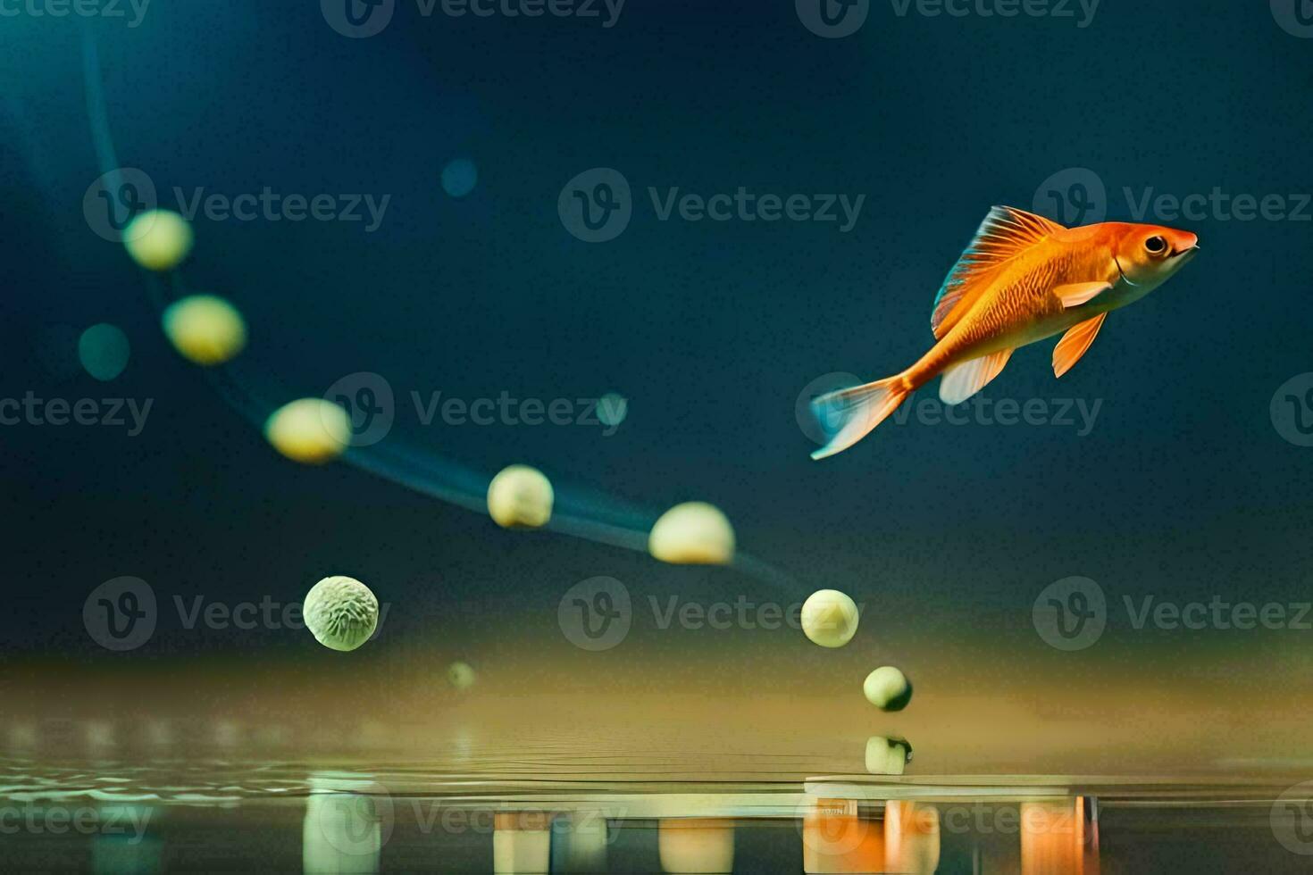 goldfish, water, fish, floating, floating, water, fish, floating, hd. AI-Generated photo