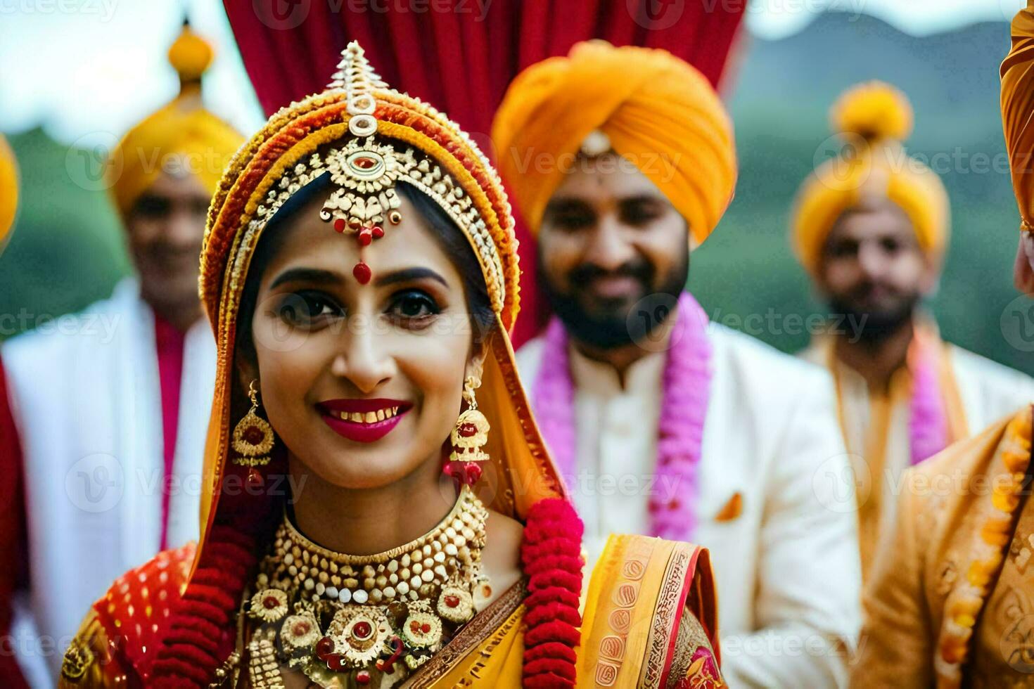 indian wedding in the uk. AI-Generated photo