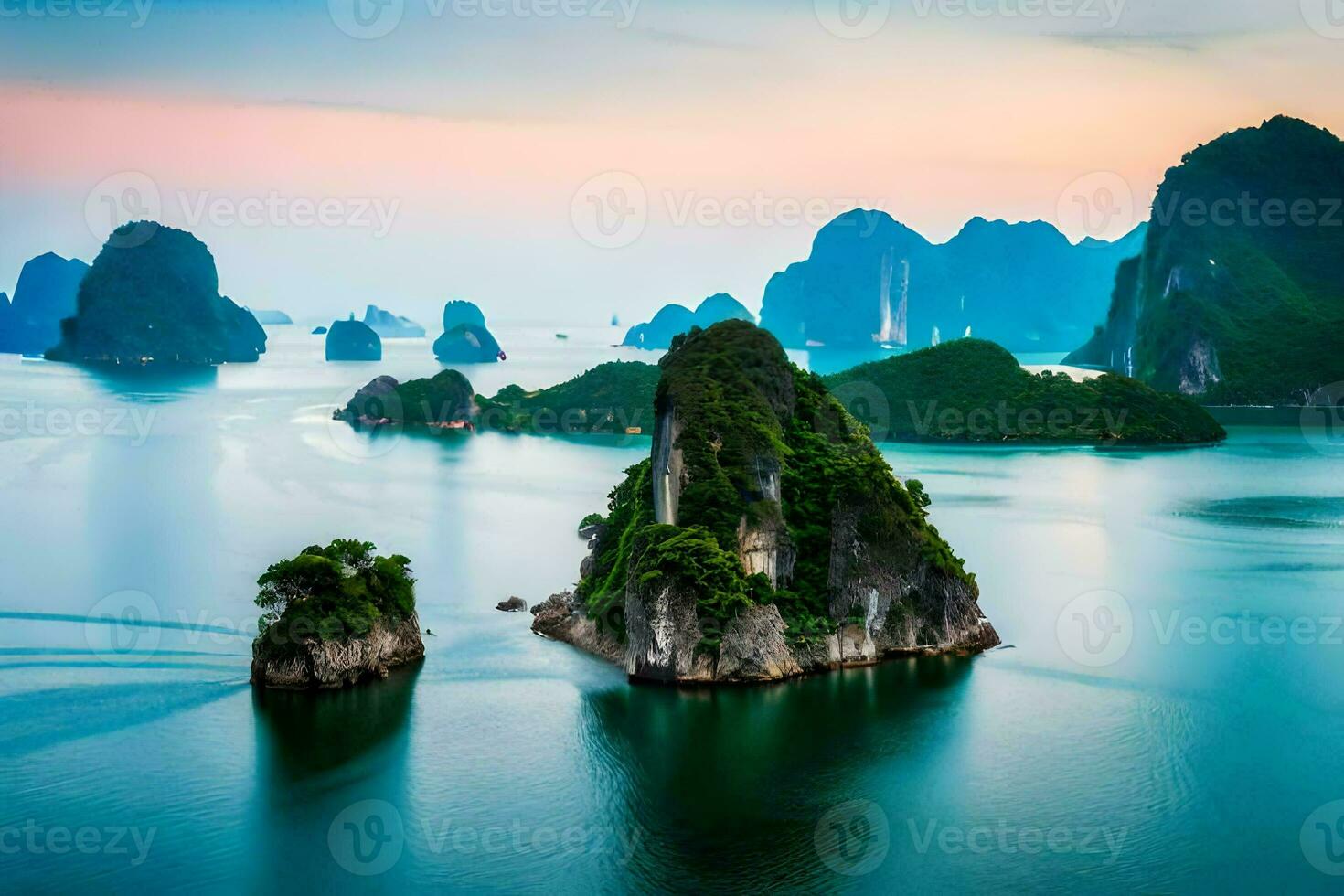 el mejor lugares a visitar en Vietnam. generado por ai foto