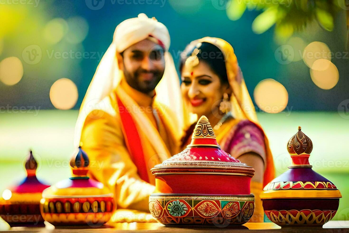 indian wedding in bangalore. AI-Generated photo