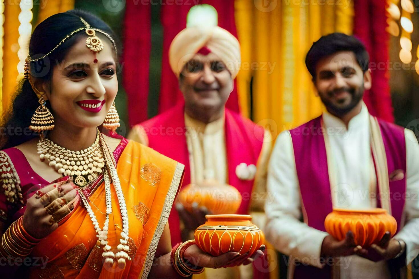 indio Boda en Bombay. generado por ai foto