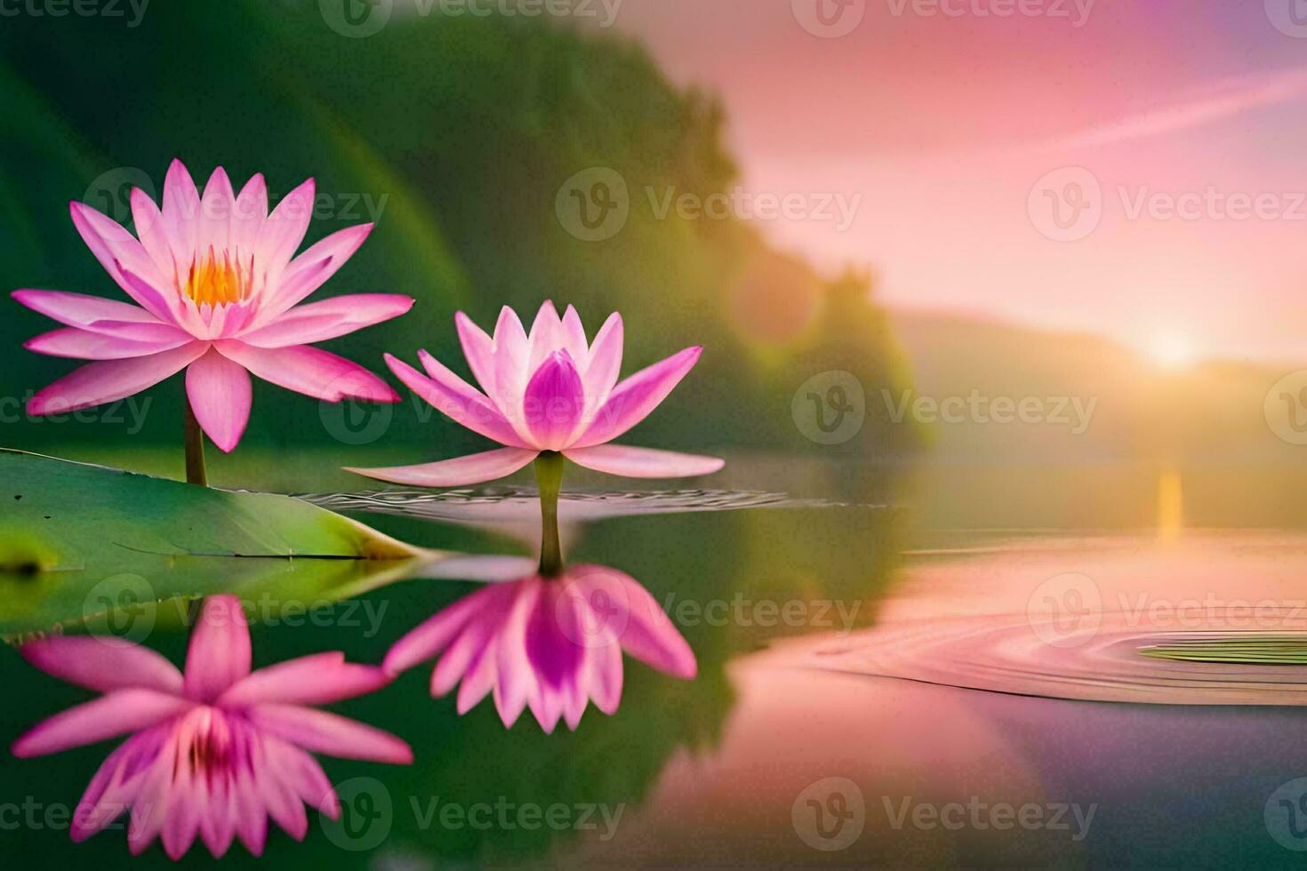 the lotus flower is a symbol of peace and harmony. AIGenerated