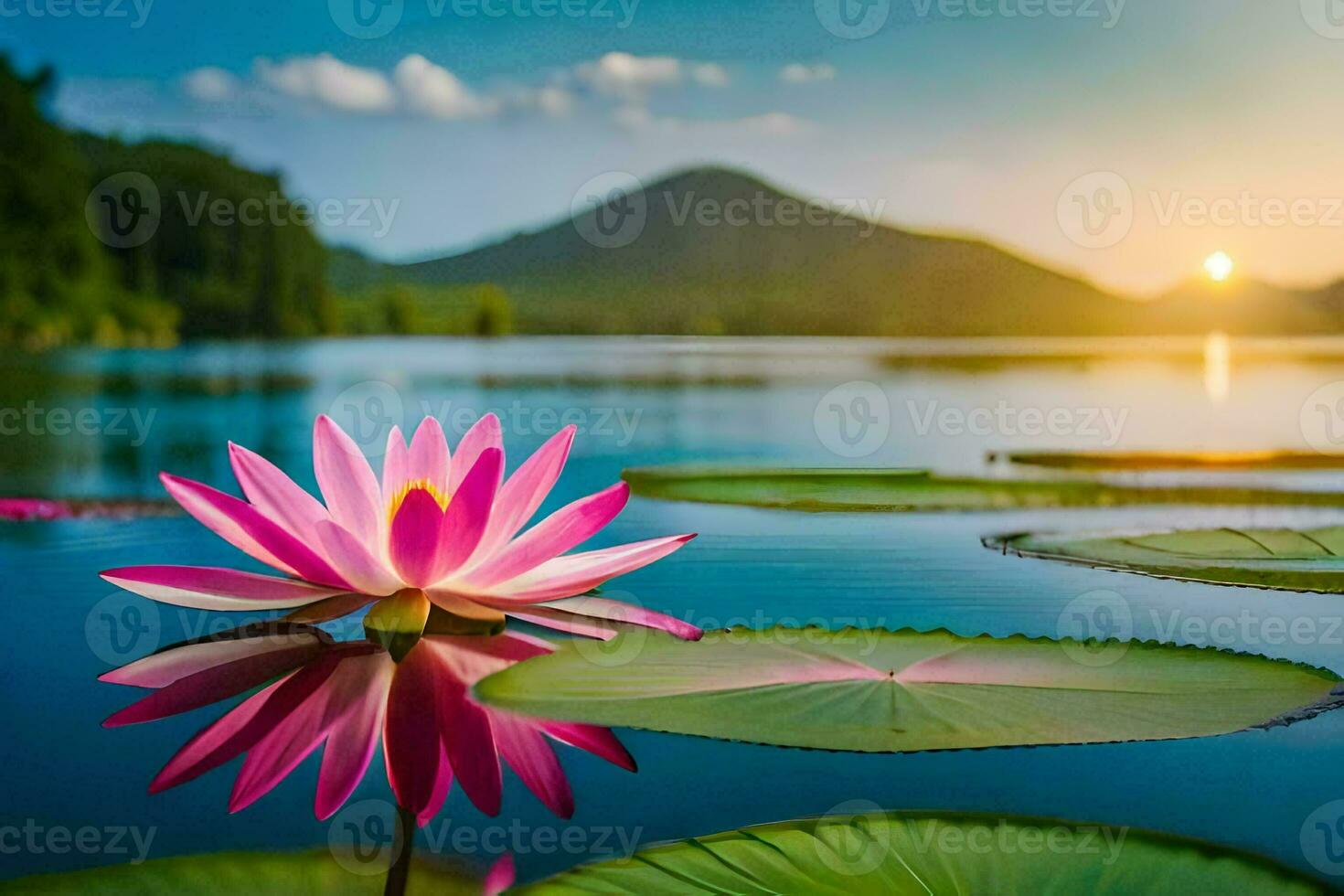 the lotus flower is a symbol of peace and harmony. AIGenerated