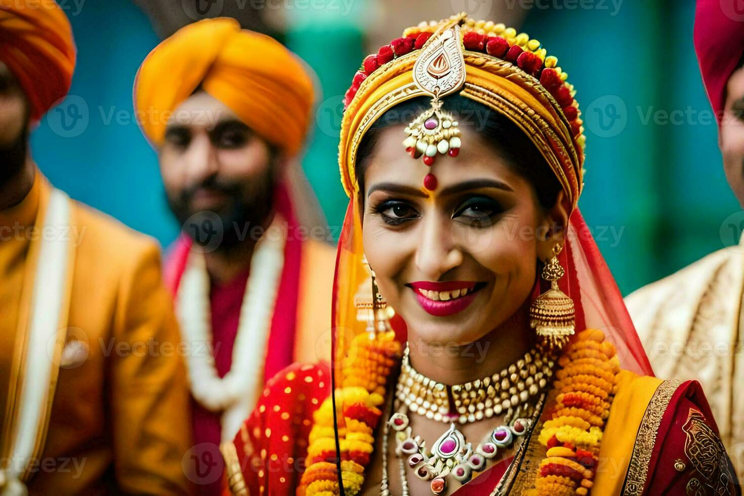 indian wedding in delhi. AI-Generated photo