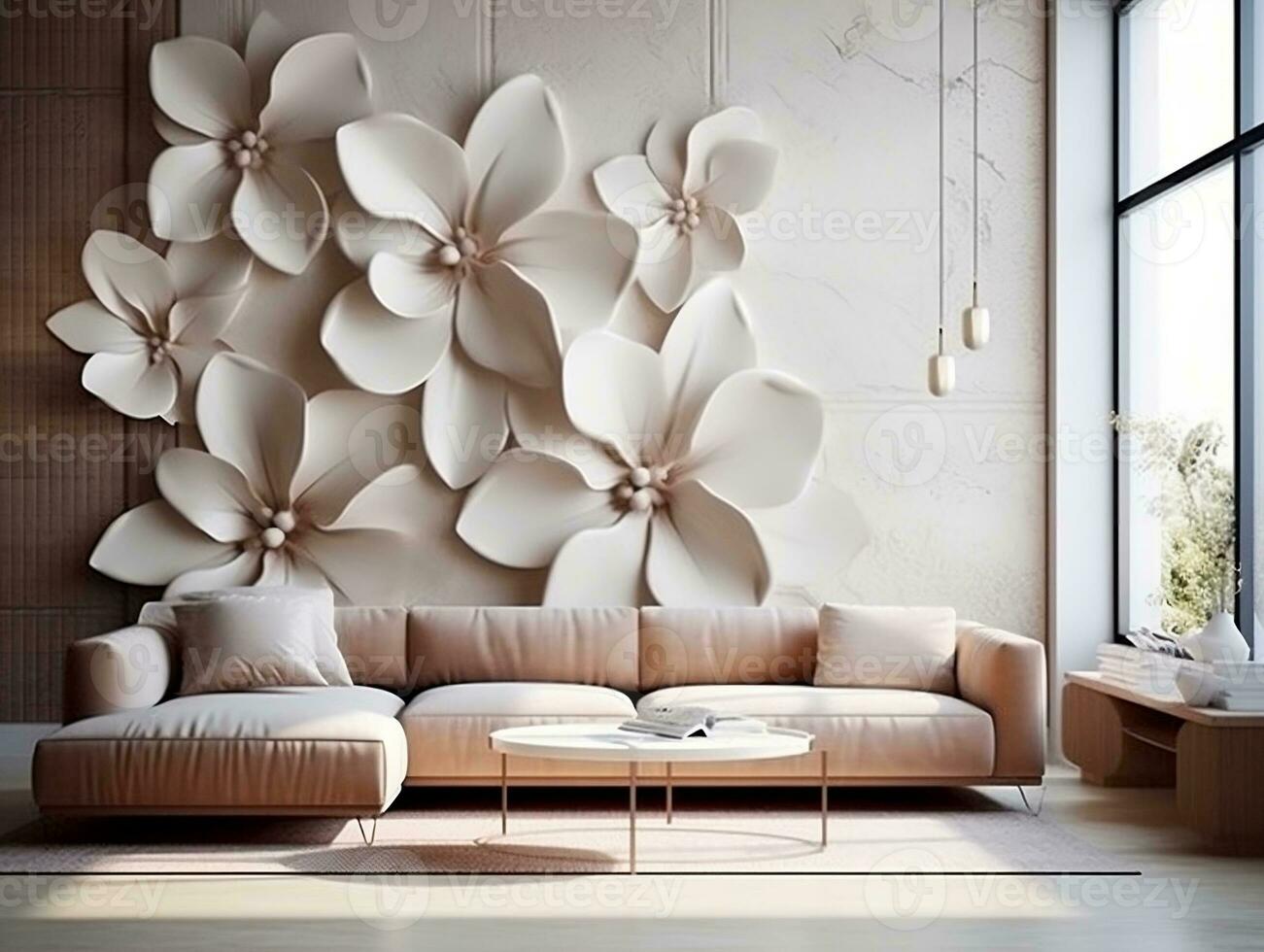 Beautiful Modern Mural Painting Wall art Decor in Living Room with