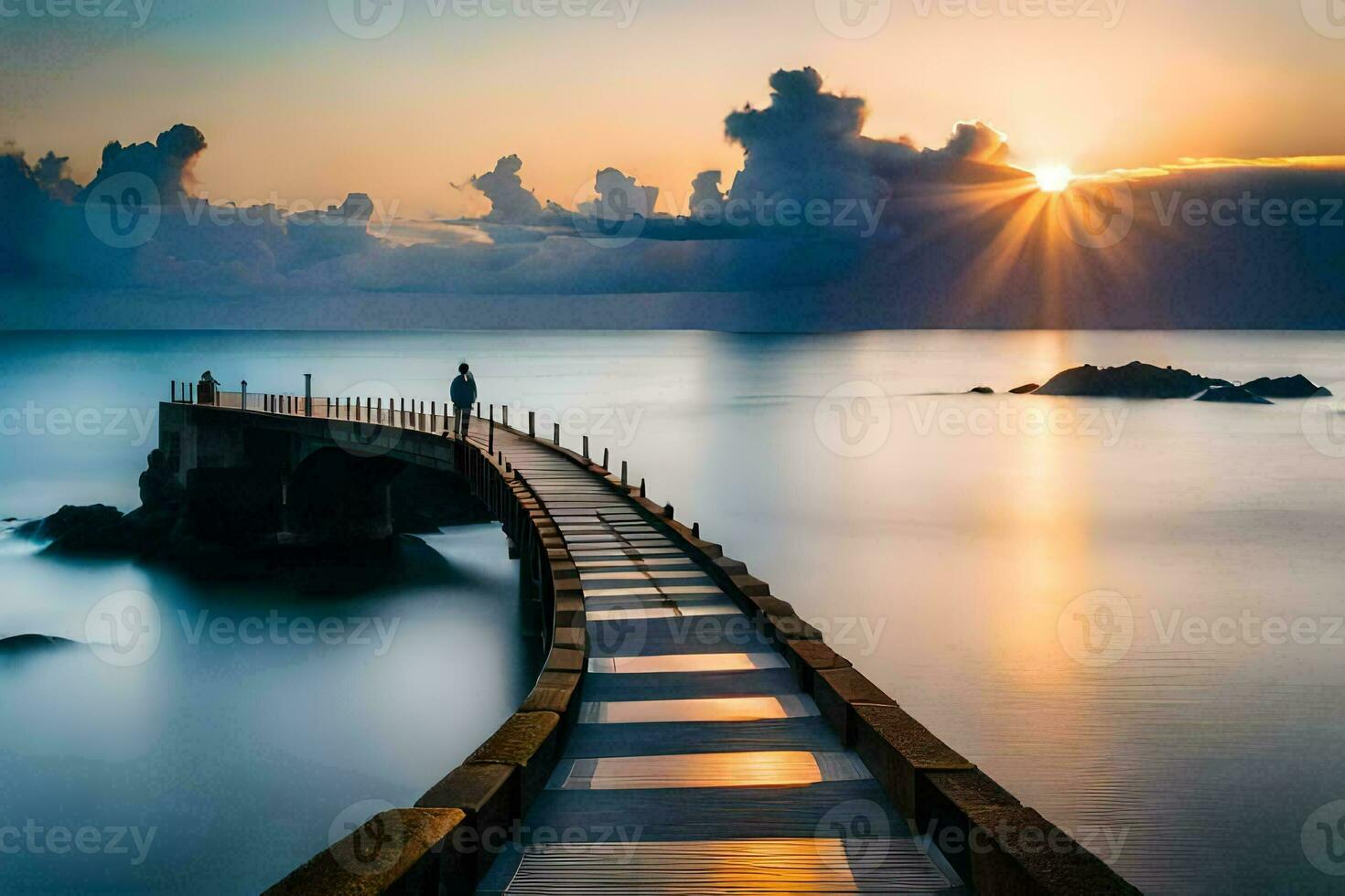 foto fondo de pantalla el cielo, el mar, el cielo, el mar, el cielo, el mar. generado por ai