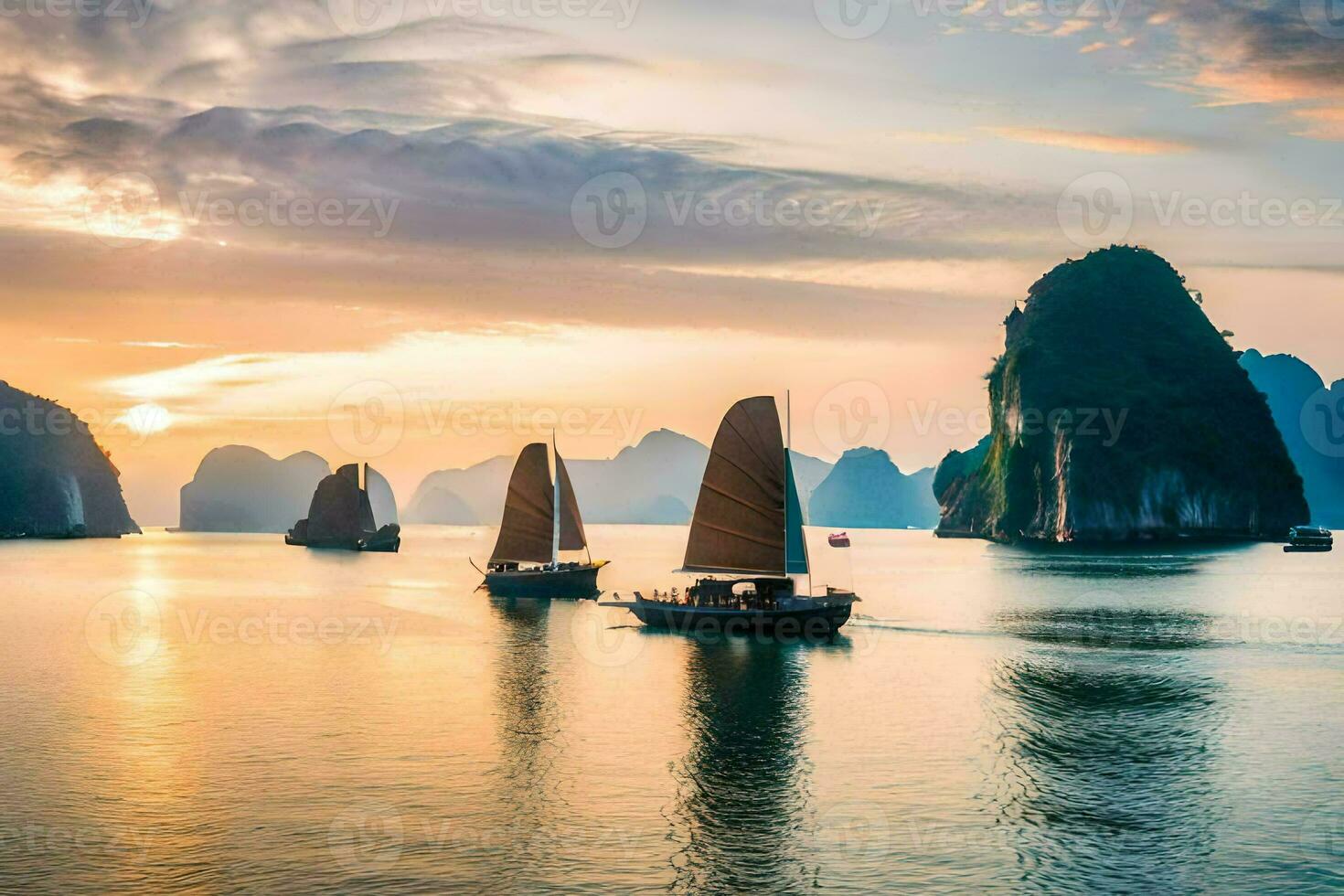 the best time to visit halong bay. AI-Generated photo