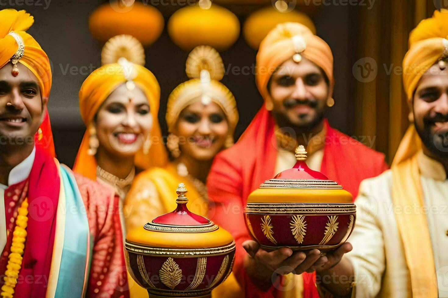 indian wedding ceremony in dubai. AI-Generated photo