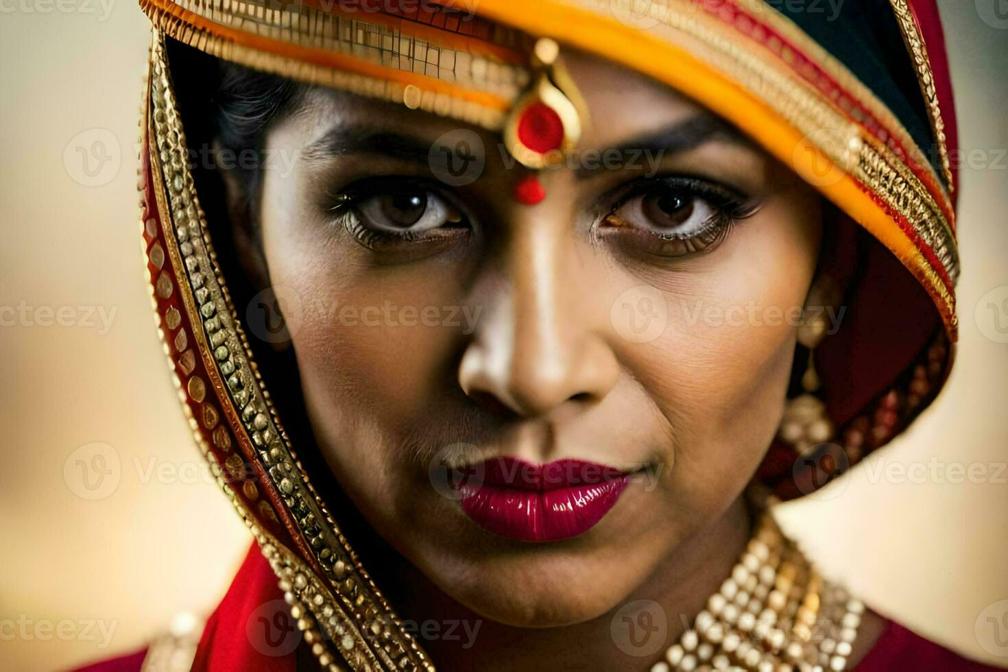 a woman in traditional indian attire. AI-Generated photo