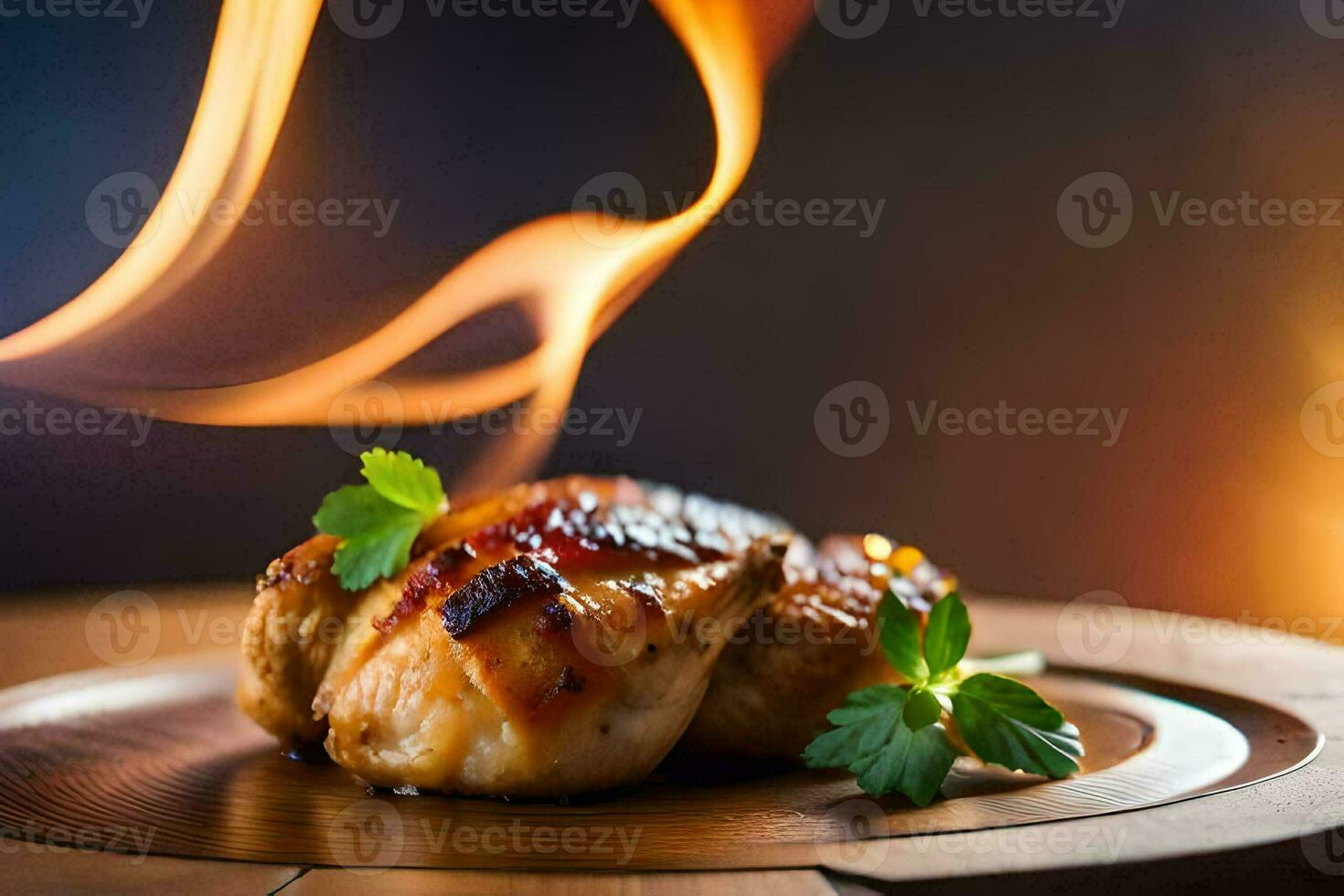 grilled chicken breast with herbs and spices. AI-Generated photo