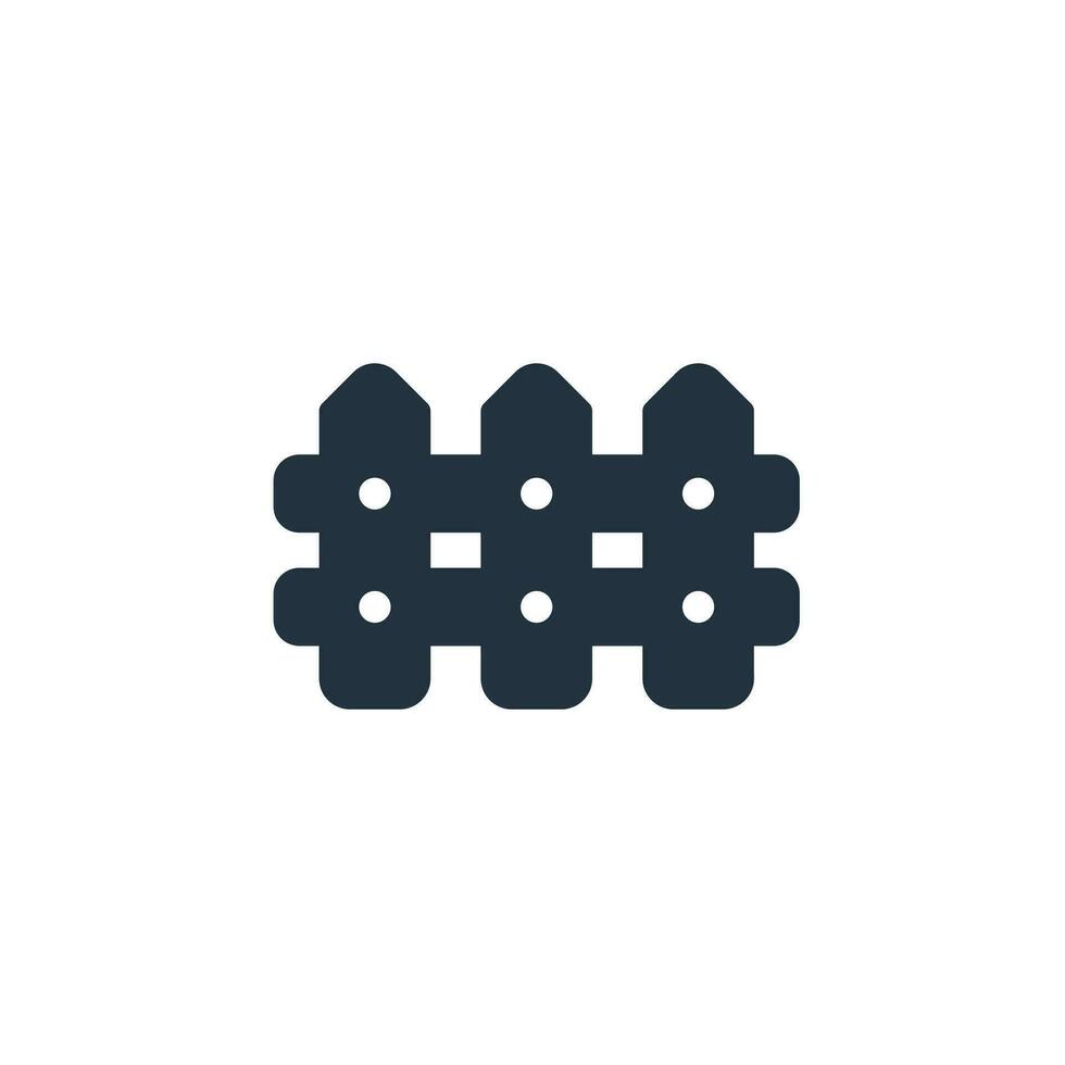 Wooden fence icon in trendy flat style isolated on white background. wooden fence symbol for web and mobile apps. vector