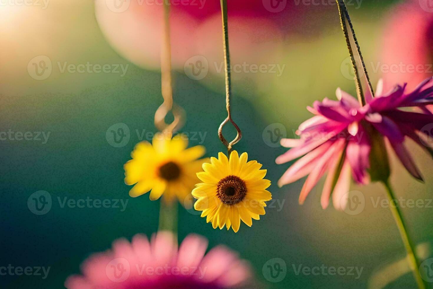foto fondo de pantalla el sol, flores, el sol, flores, el sol, flores, el Dom. generado por ai