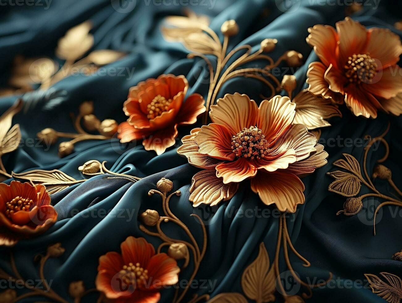 Ultra-detailed luxurious fabric texture generative ai photo