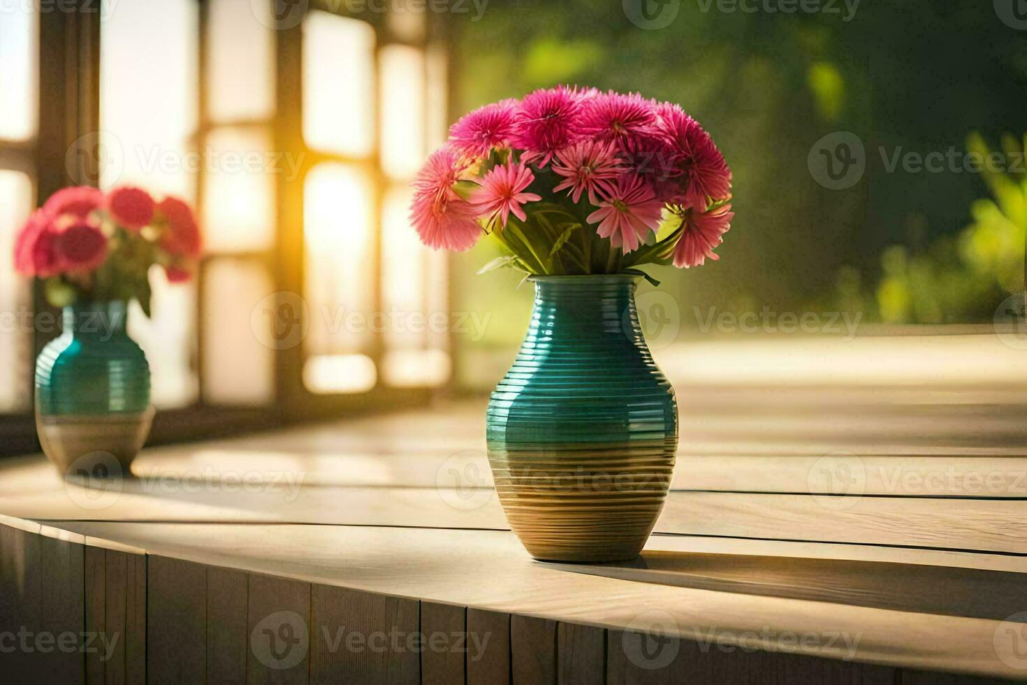 flowers in a vase. AI-Generated photo