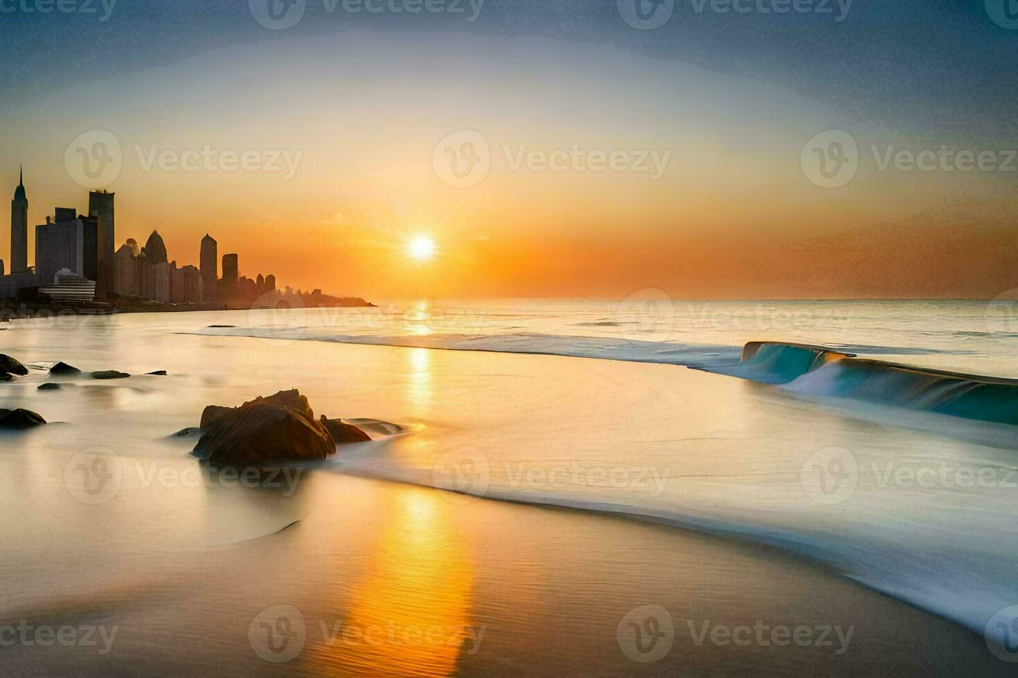 el Dom conjuntos terminado el ciudad horizonte en Dubái generado por ai foto