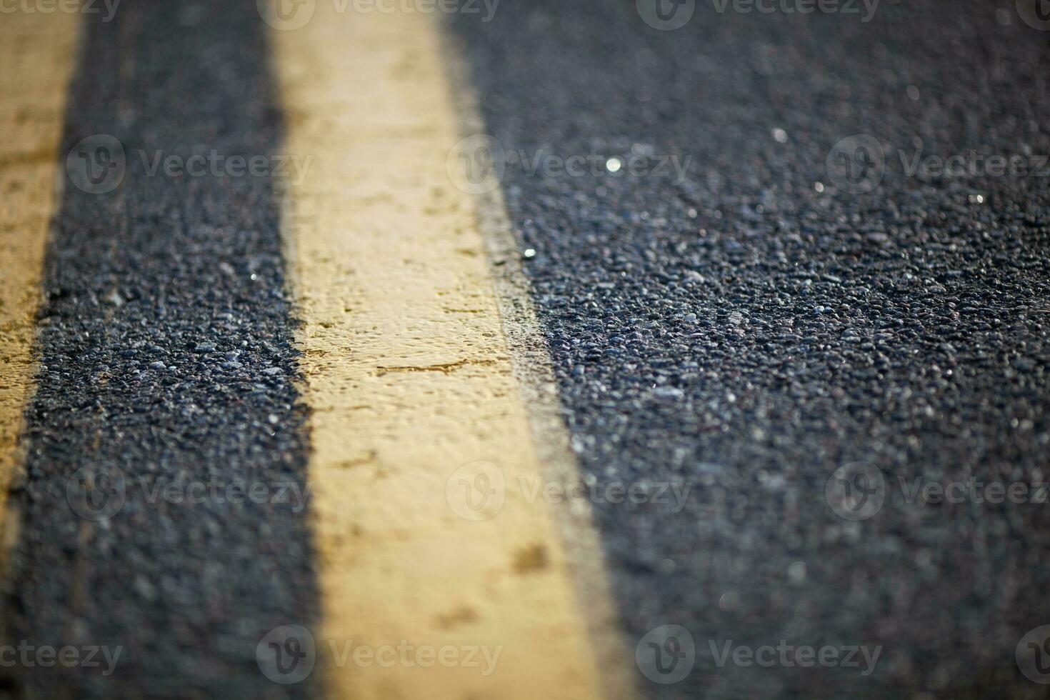 Yellow lines on runway photo