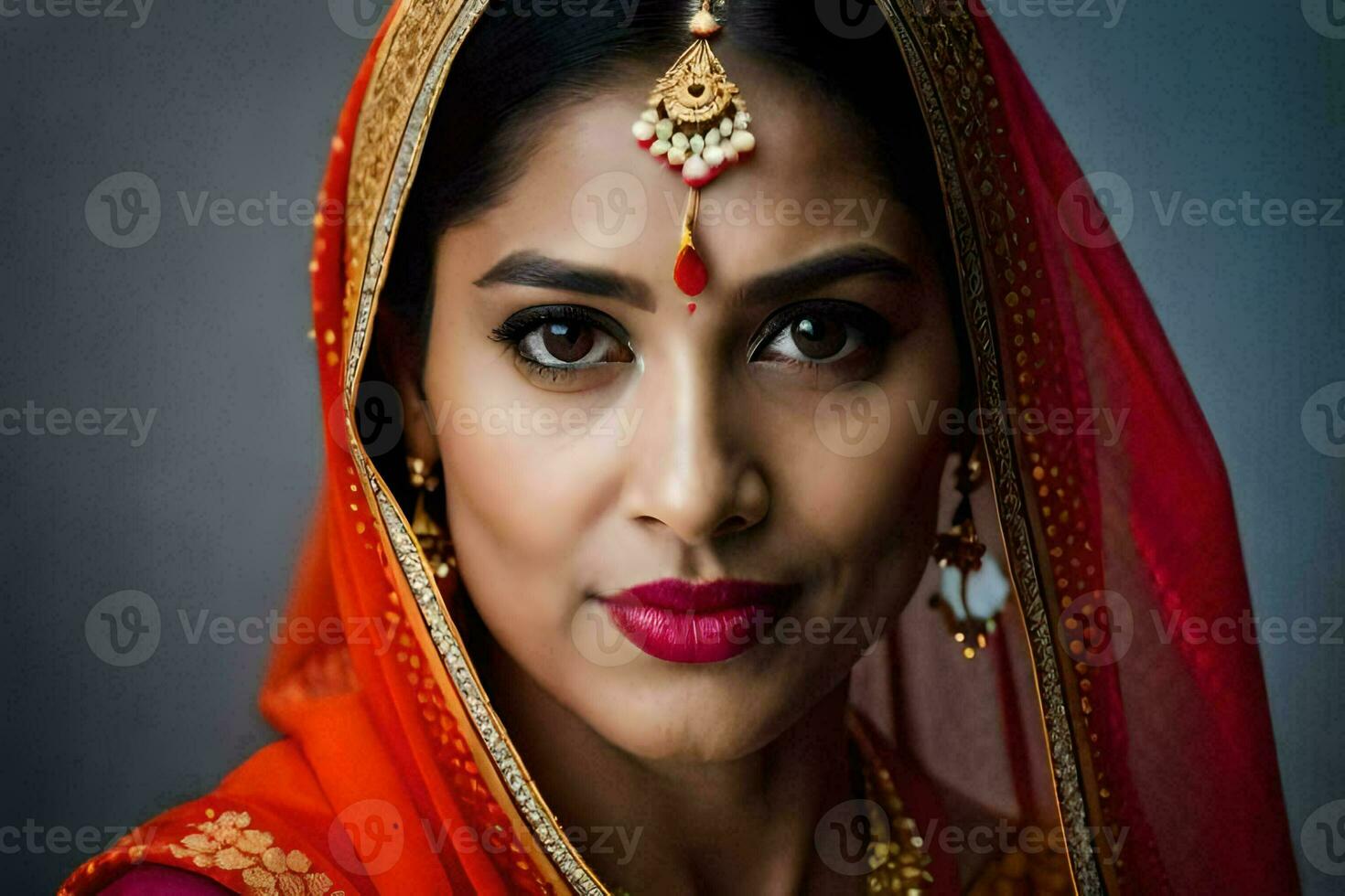 an indian woman in traditional clothing. AI-Generated photo