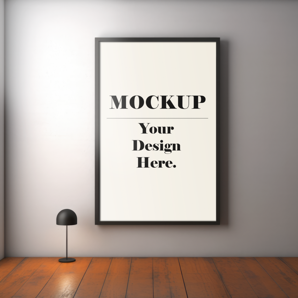 PSD interior poster frame mockup