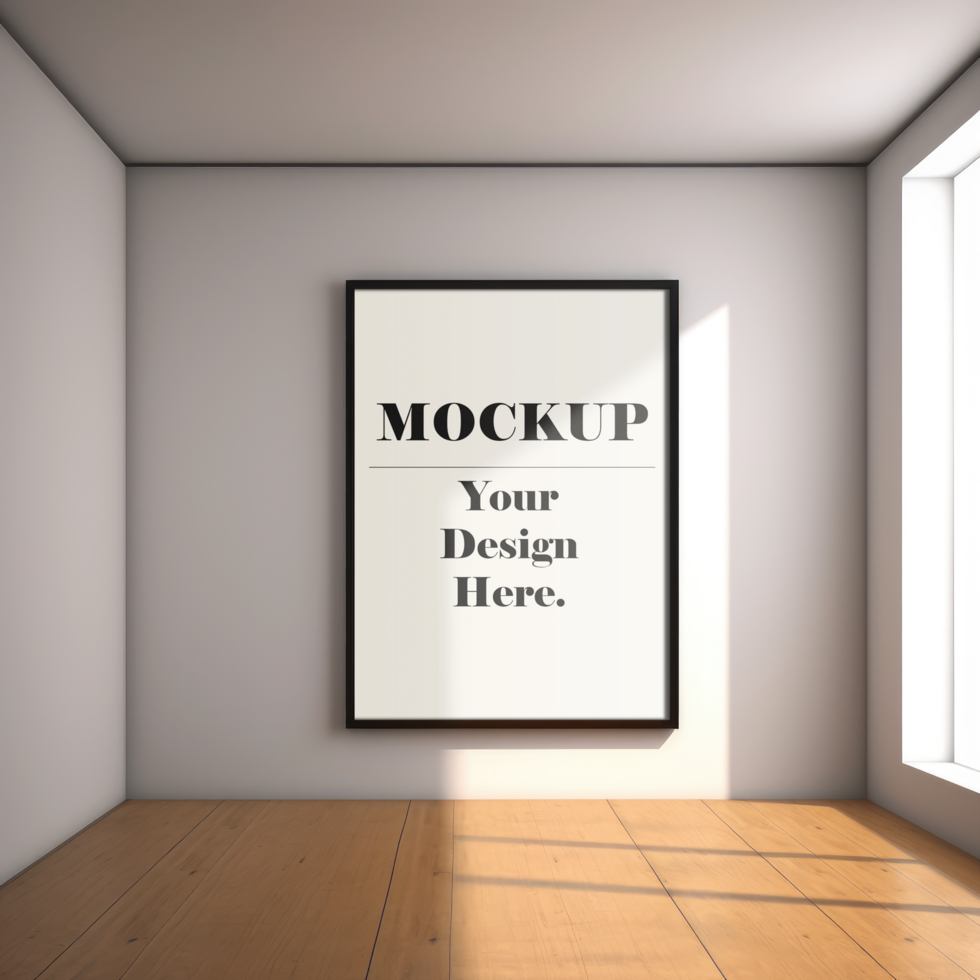 PSD interior poster frame mockup