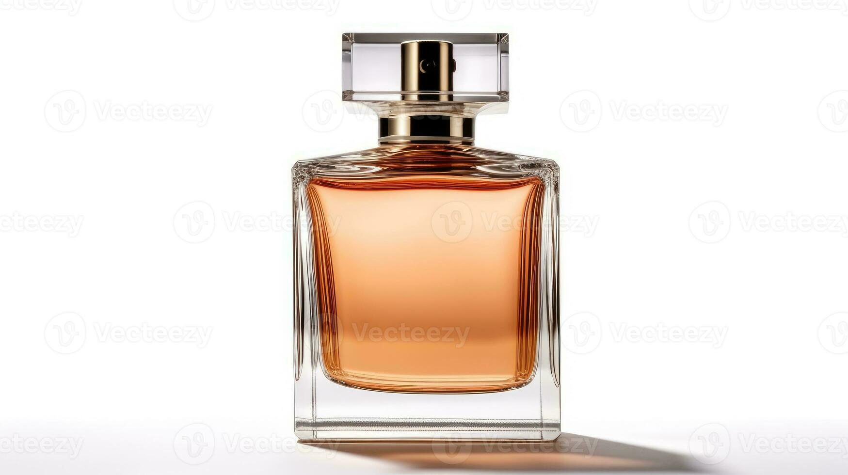 Perfume bottle on white background photo