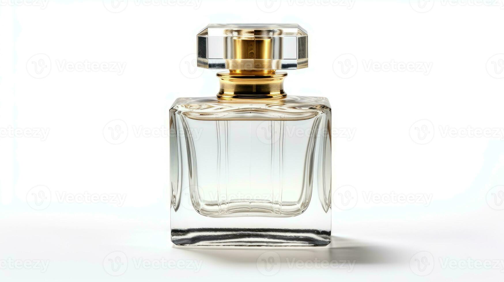 Perfume bottle on white background photo