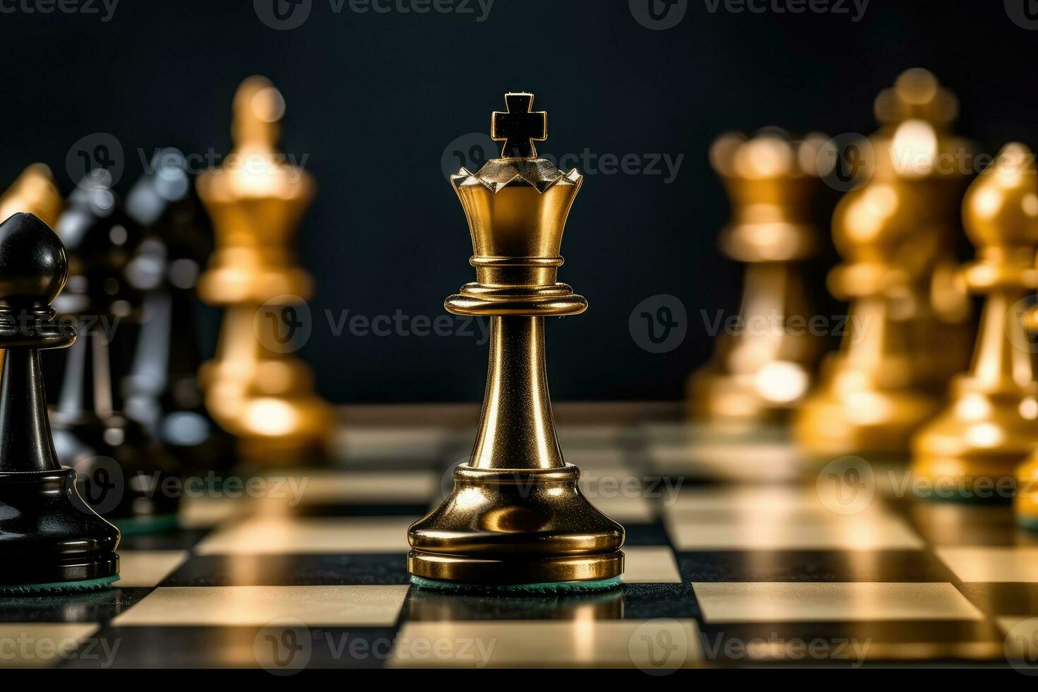 Chess board game concept of business ideas and competition and strategy ideas concept photo