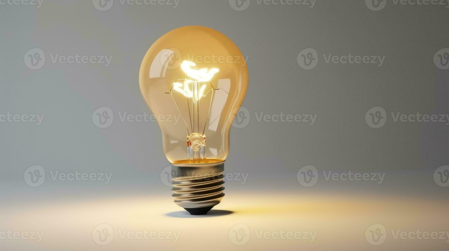 Incandescent light bulb on a white background, energy saving concept photo