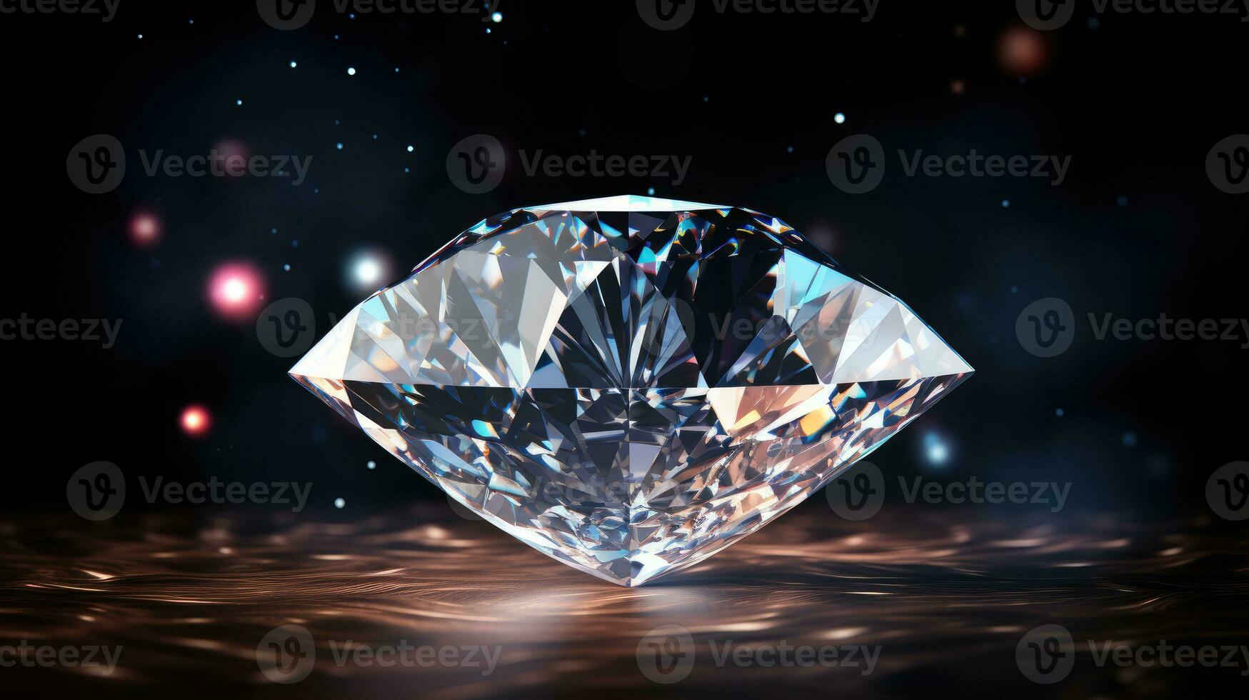 Beautiful diamond on a black background photo