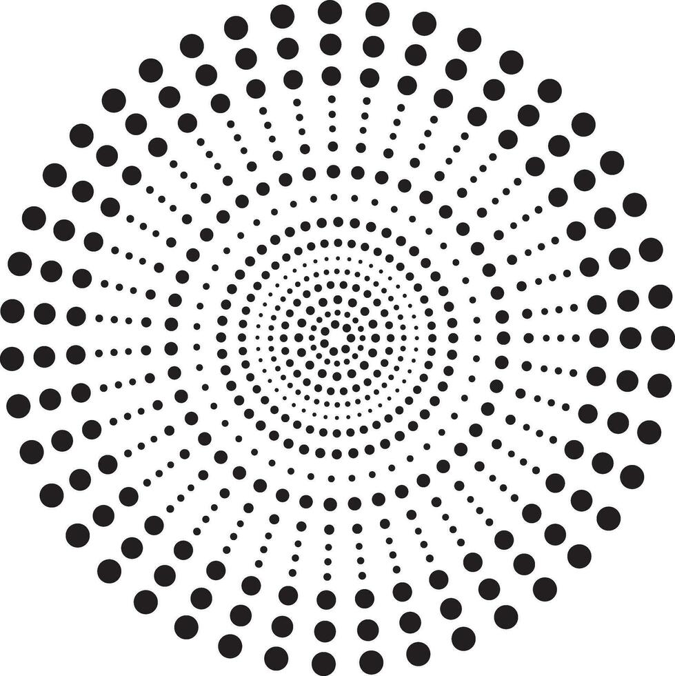 Black Halftone Circle vector